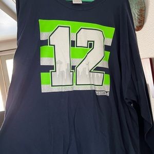 Mens long sleeve Seattle Seahawks tee shirt